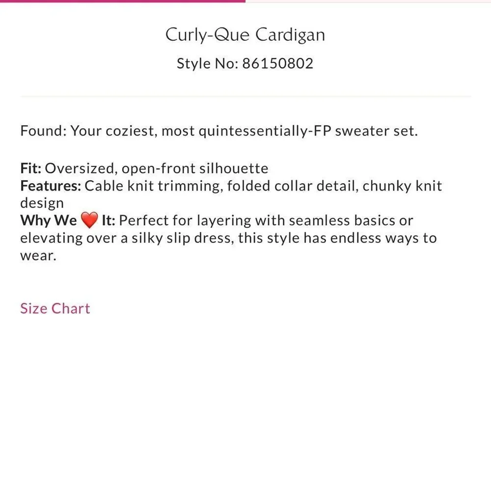 Free People Curly Que Cardigan in Ivory